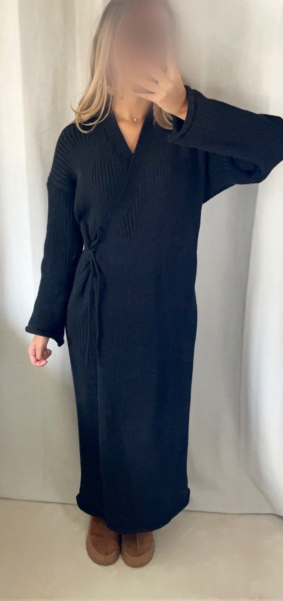 Robe kimono en maille