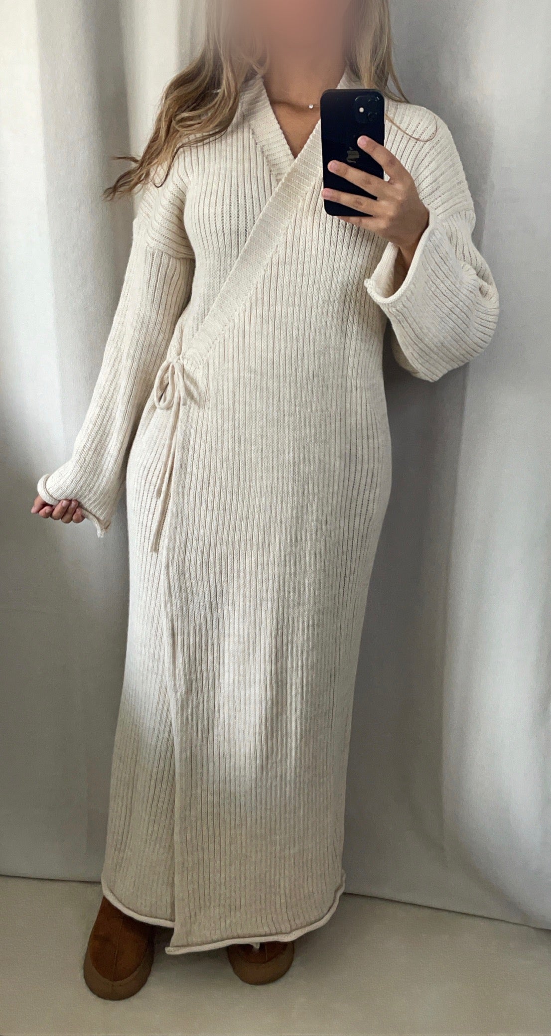 Robe kimono en maille