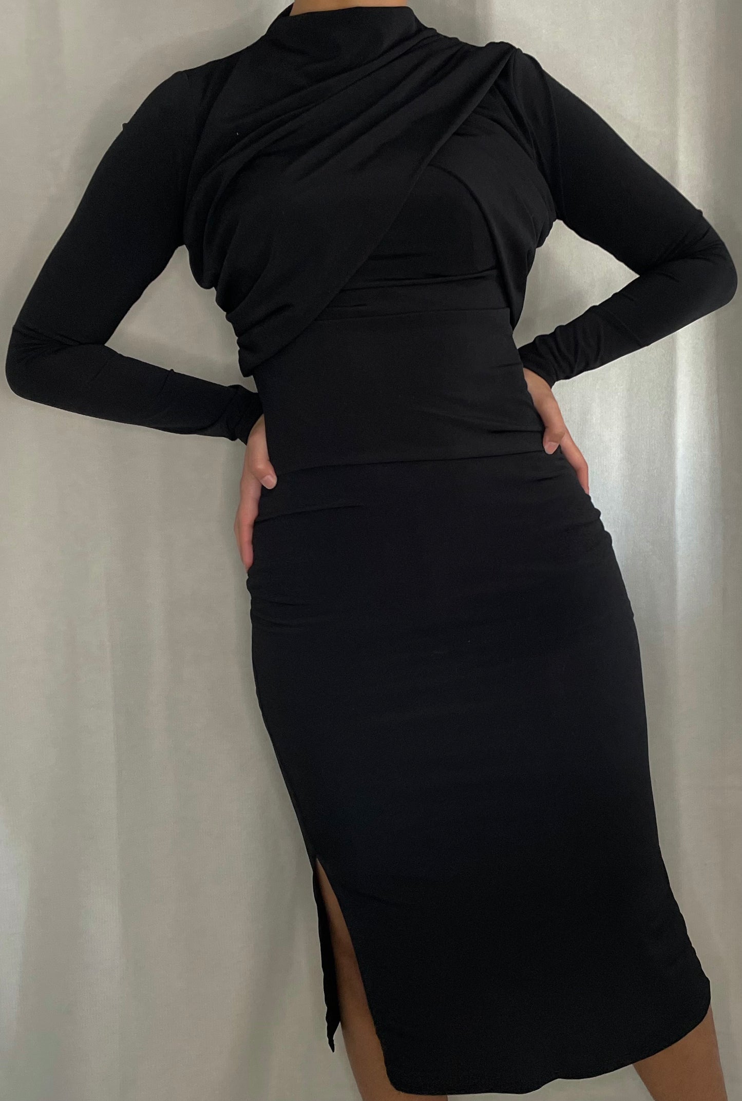 Robe moulante noire