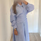 ROBE CHEMISE LONGUE [BLEU FONCÉ]