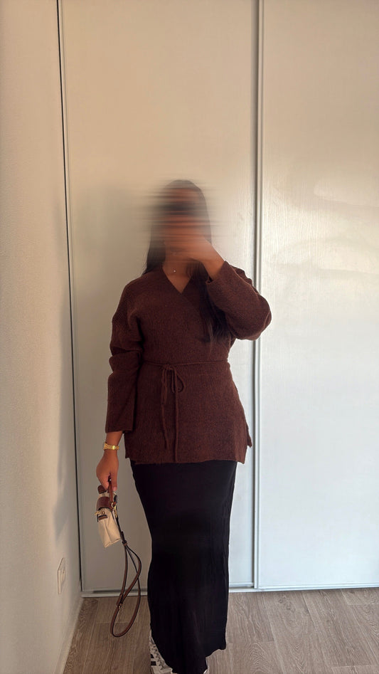 Pull cache-cœur [MARRON]