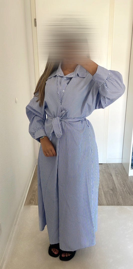 ROBE CHEMISE LONGUE [BLEU FONCÉ]