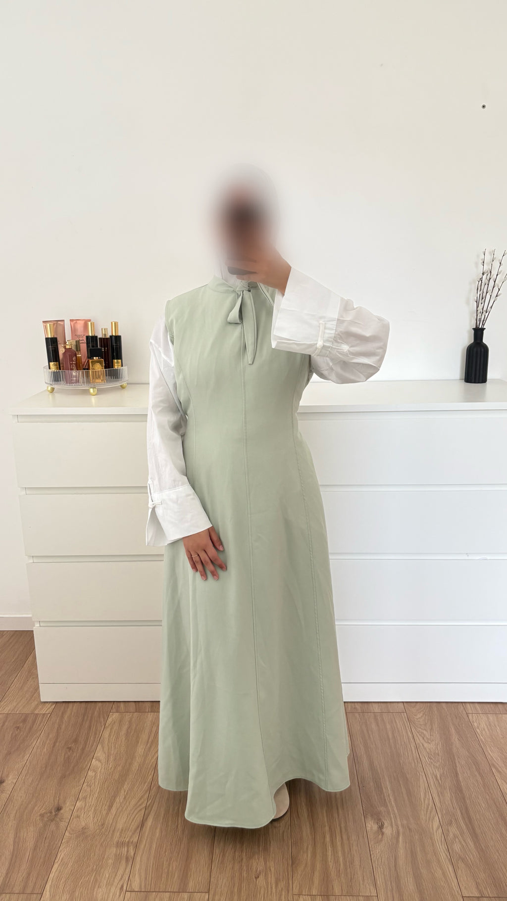 Ensemble blouse+robe [PISTACHE]
