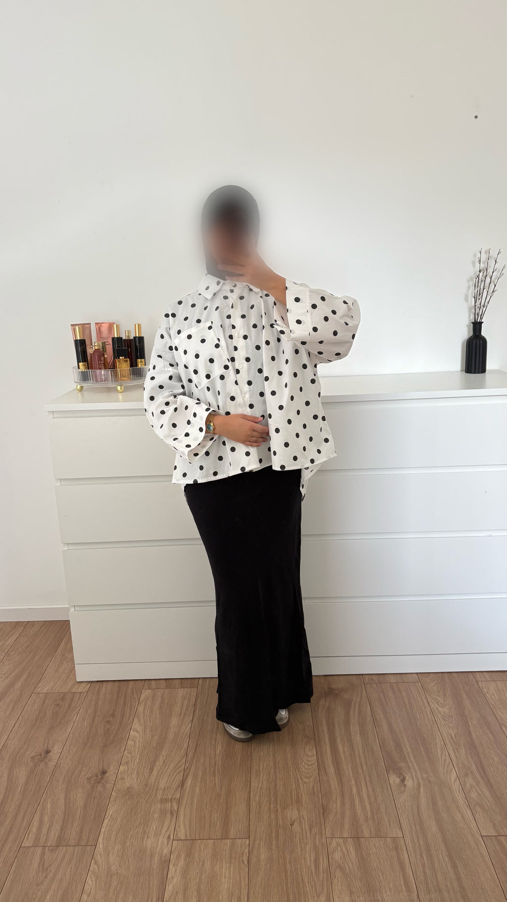 Chemise à pois [BLANCHE]
