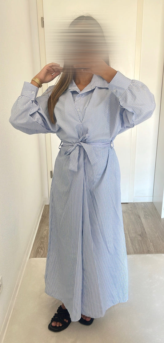 ROBE CHEMISE LONGUE [BLEU CLAIR]