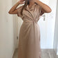 ROBE SATIN [CHAMPAGNE]