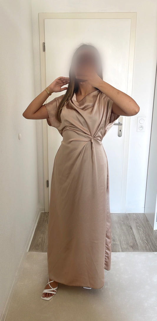 ROBE SATIN [CHAMPAGNE]