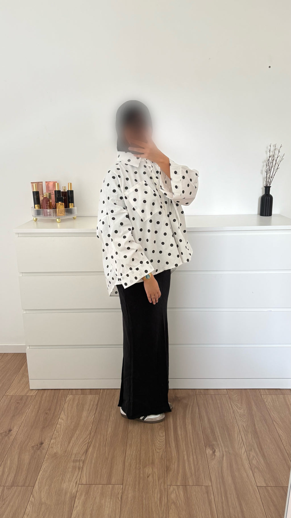 Chemise à pois [BLANCHE]