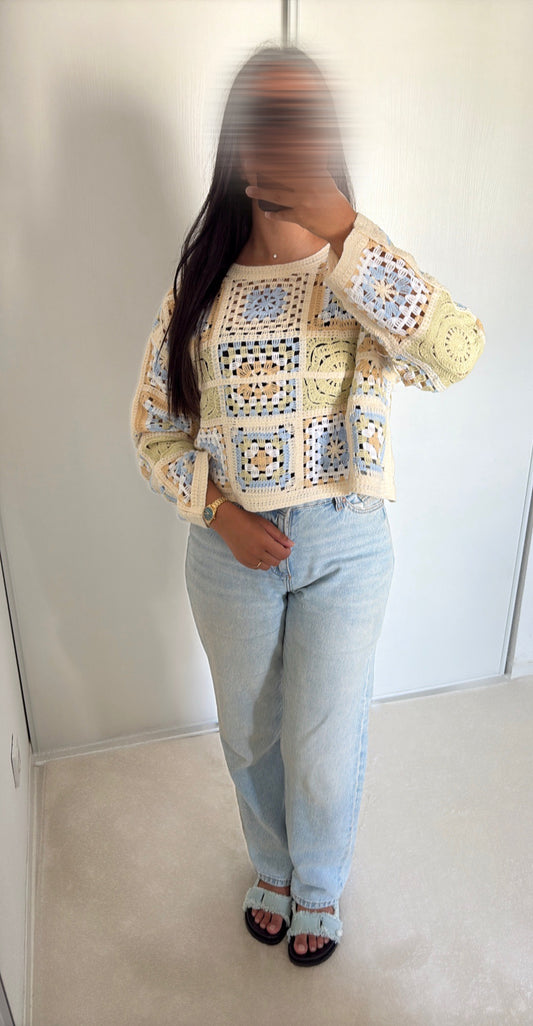 Pull à crochet [Vert]