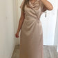 ROBE SATIN [CHAMPAGNE]