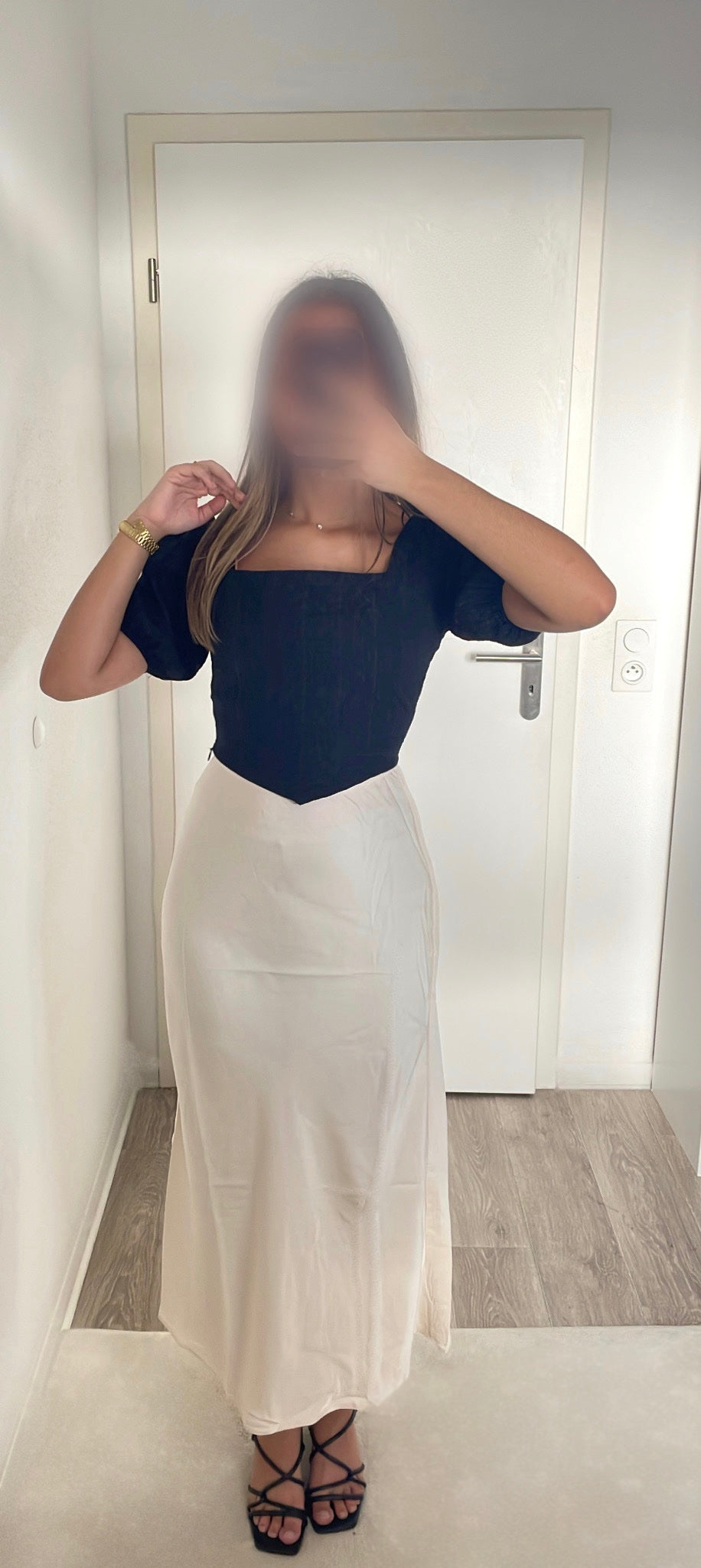 Jupe longue satinée