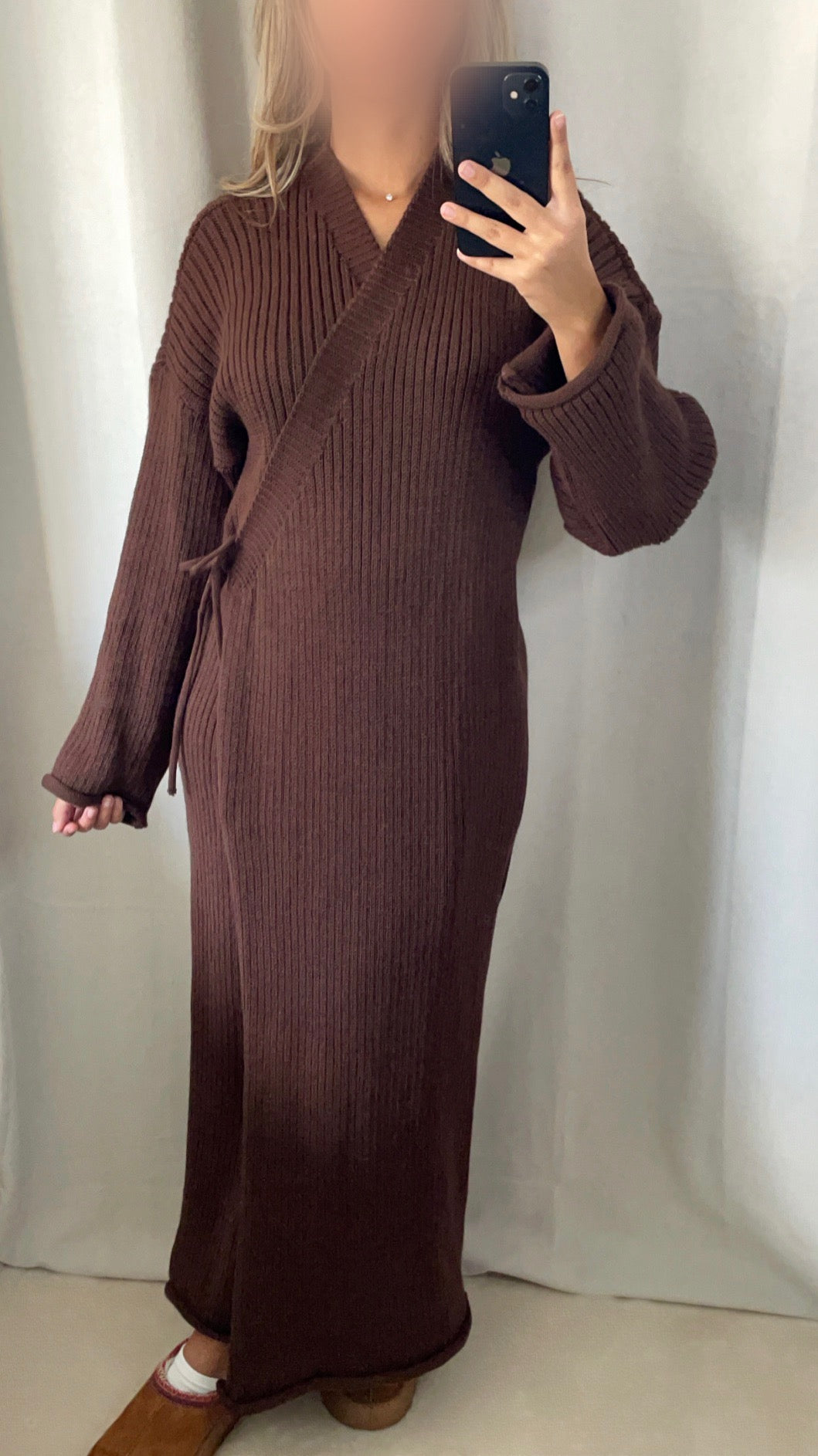 Robe kimono en maille
