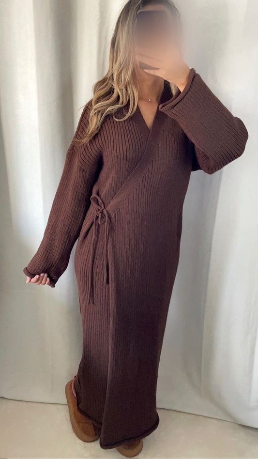 Robe kimono en maille