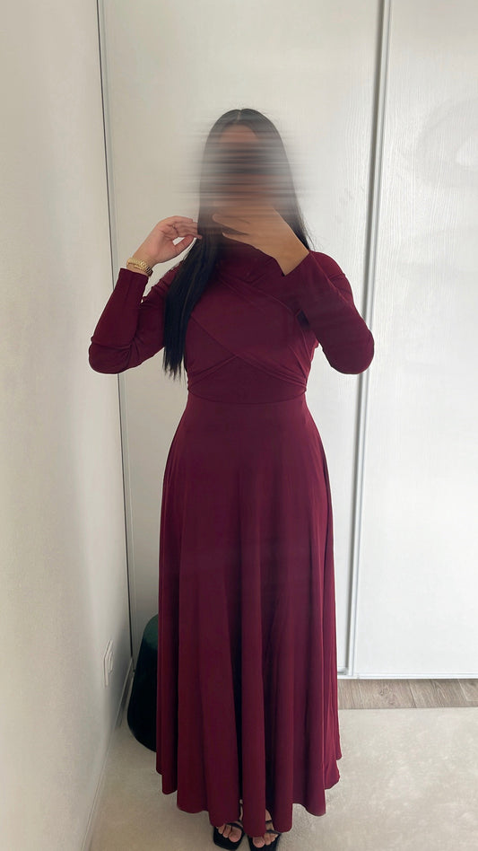 Robe longue - bordeaux