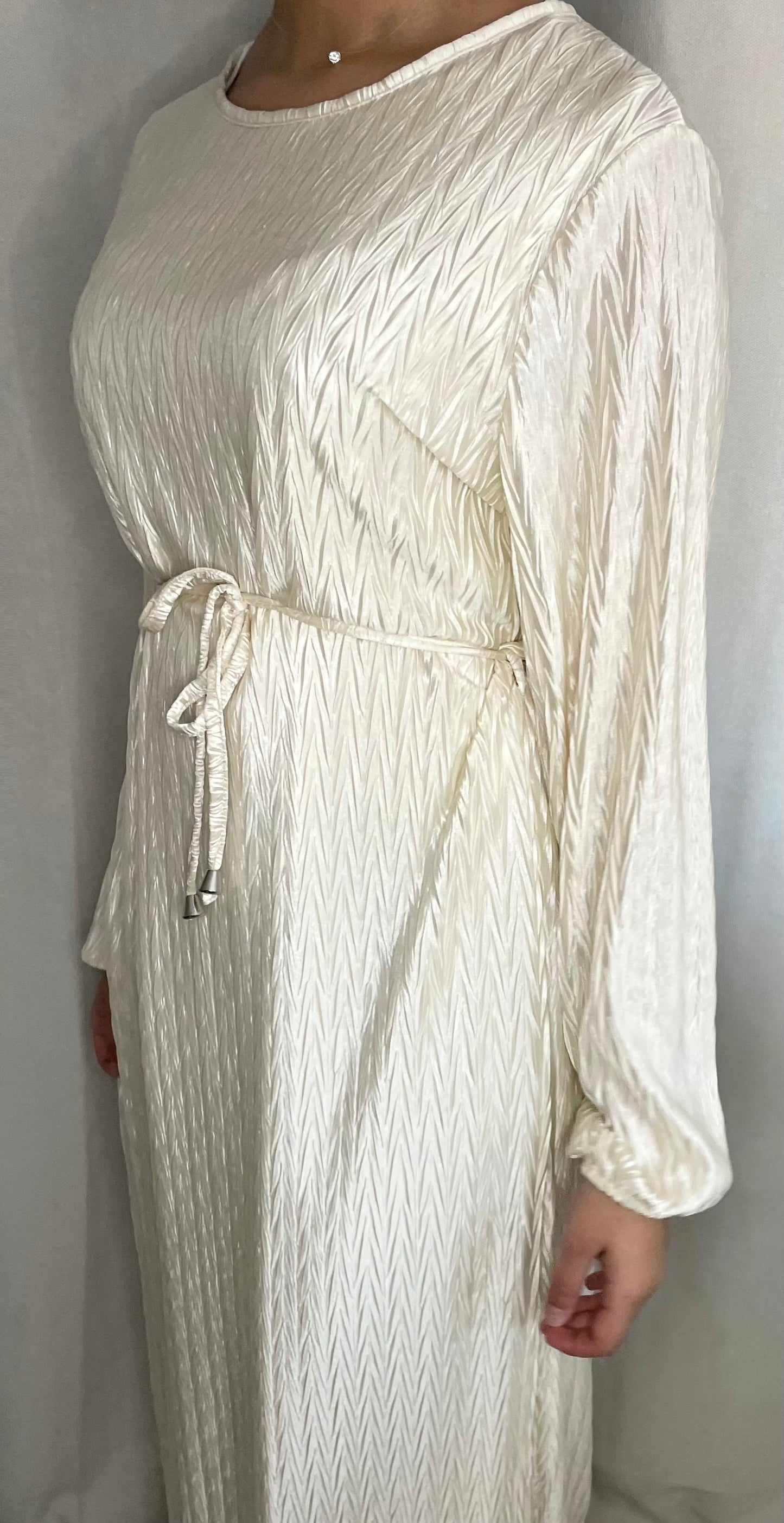 Robe longue écru