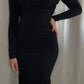 Robe moulante noire
