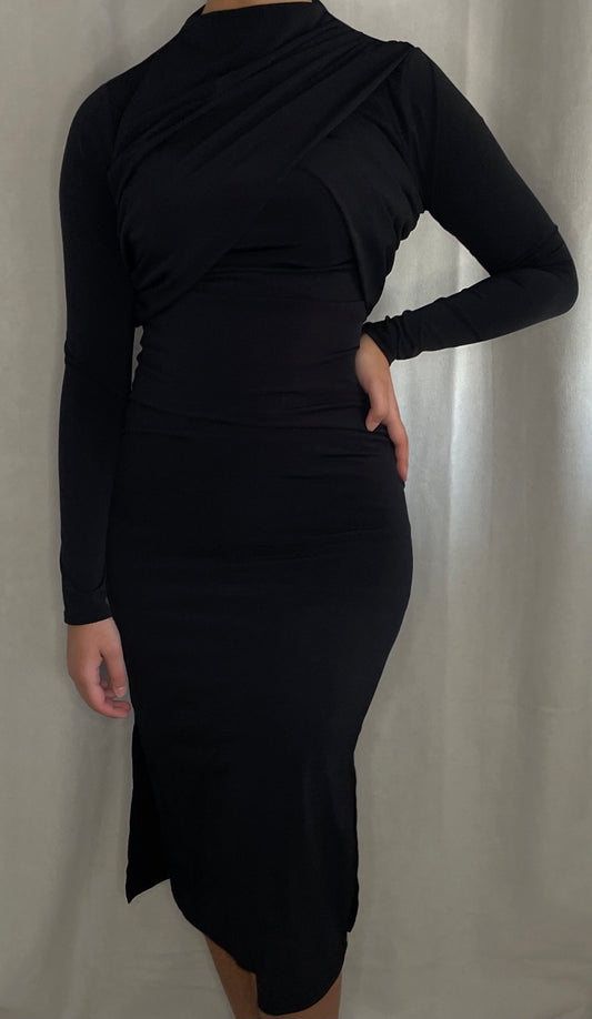 Robe moulante noire