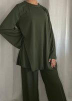 Ensemble pantalon kaki