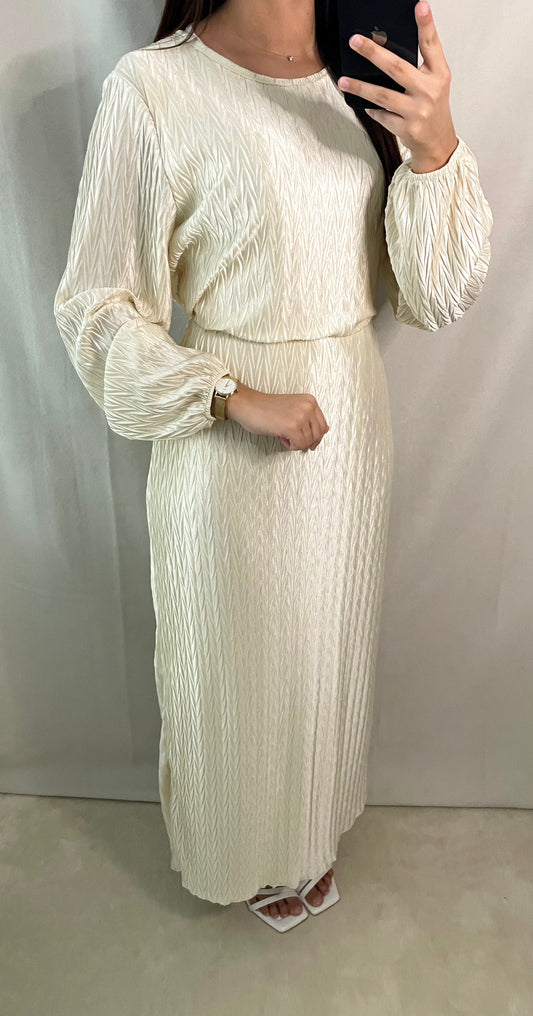 Robe longue écru